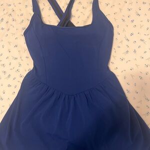 Blue Sleeveless Tennis Dress